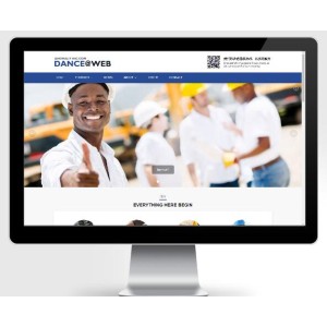 英文外贸蓝色高端简洁企业公司网站pbootcms模板