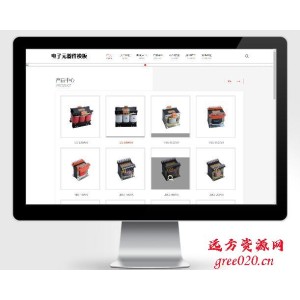变压器电子元器件pbootcms网站模板