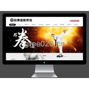 武术跆拳道培训类网站模板